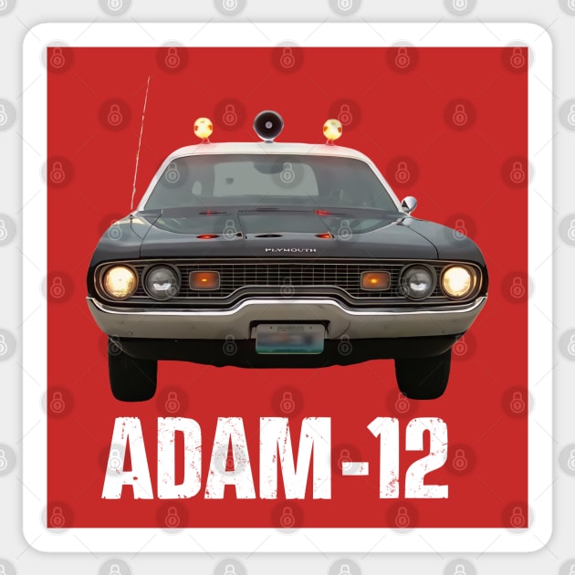 Adam 12 - Patrol Car - 60s/70s Cop Show Sticker by wildzerouk